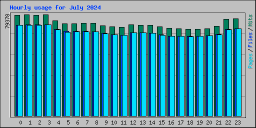 Hourly usage for July 2024