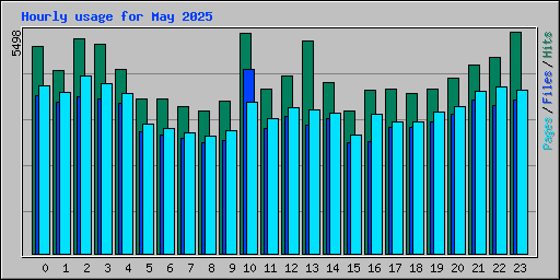 Hourly usage for May 2025