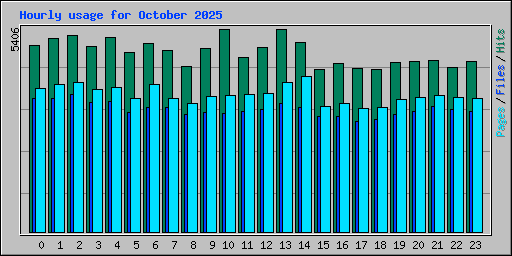 Hourly usage for October 2025