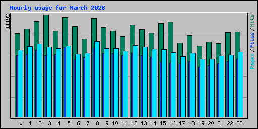 Hourly usage for March 2026