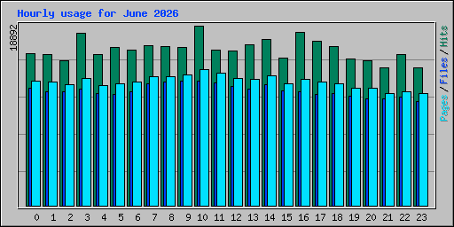 Hourly usage for June 2026