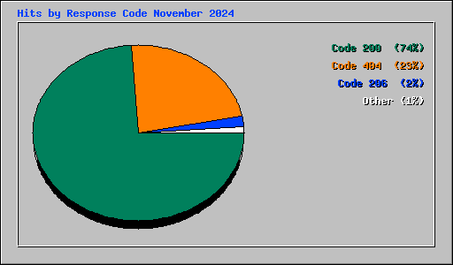 Hits by Response Code November 2024