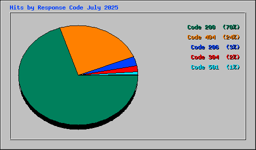 Hits by Response Code July 2025